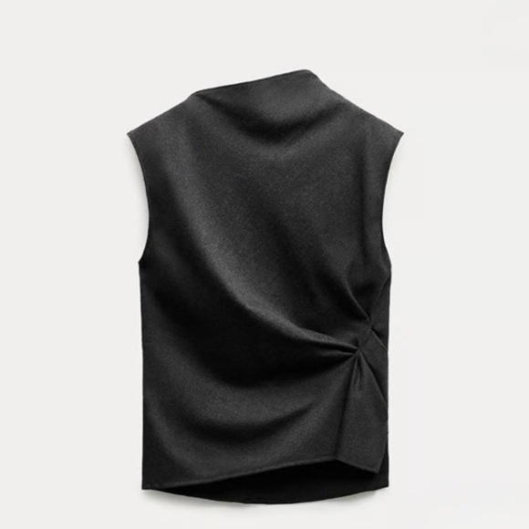 Zara Dresses & Skirts - Elegant Gray Women's Skirt 2Piece Set